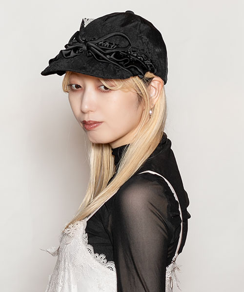 モデル頭囲：58cm 着用サイズ：ONESIZE