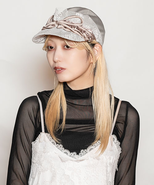 モデル頭囲：58cm 着用サイズ：ONESIZE