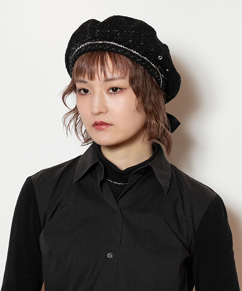 モデル頭囲：55cm 着用サイズ：ONESIZE