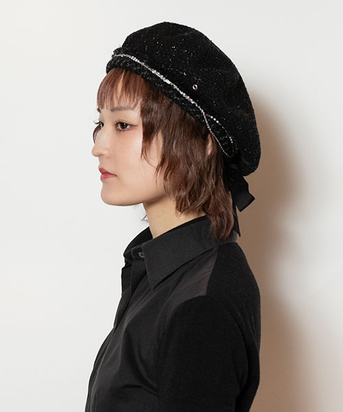 モデル頭囲：55cm 着用サイズ：ONESIZE