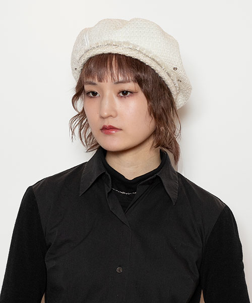 モデル頭囲：55cm 着用サイズ：ONESIZE