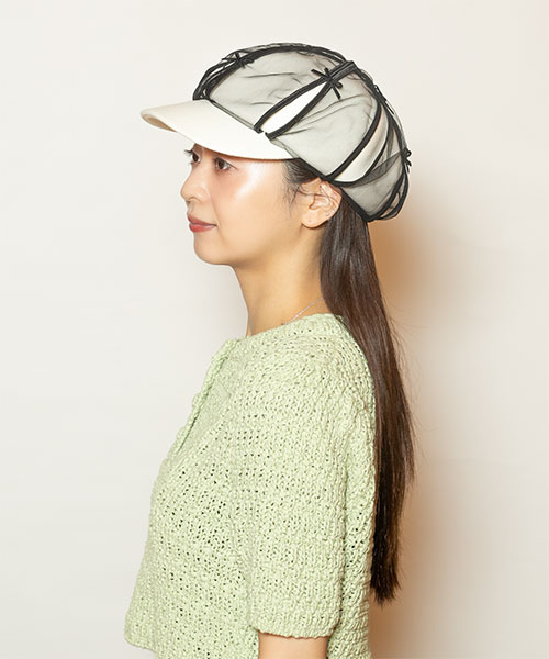 モデル頭囲：56cm 着用サイズ：ONESIZE