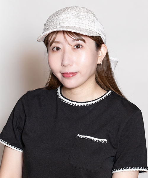 モデル頭囲：56cm 着用サイズ：ONESIZE