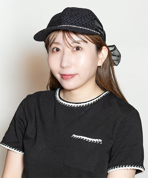モデル頭囲：56cm 着用サイズ：ONESIZE