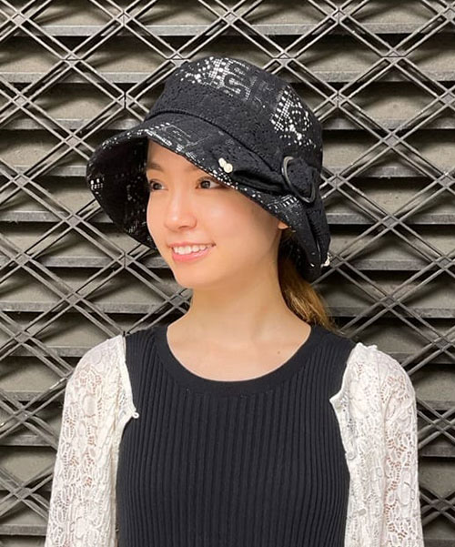 LACE CLOCHE BLACK ONESIZE