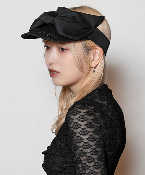 モデル頭囲：58cm 着用サイズ：ONESIZE