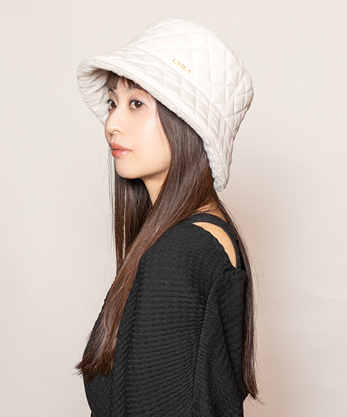 モデル頭囲：56cm 着用サイズ：ONESIZE