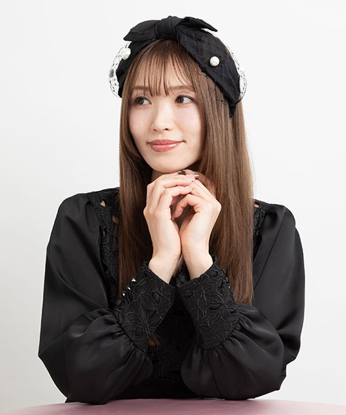 モデル頭囲：57cm 着用サイズ：ONESIZE