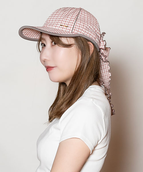 モデル頭囲：56cm 着用サイズ：ONESIZE