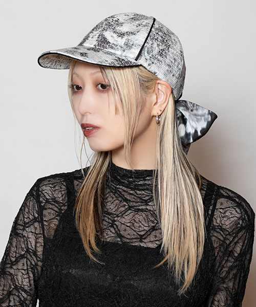 モデル頭囲：58cm 着用サイズ：ONESIZE