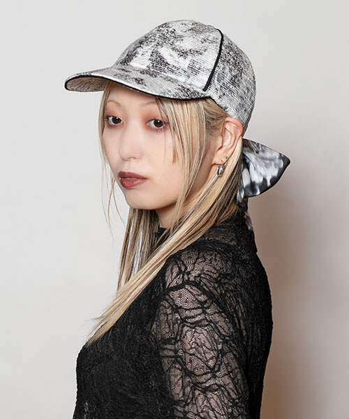 モデル頭囲：58cm 着用サイズ：ONESIZE