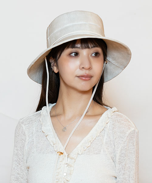 モデル頭囲：56cm 着用サイズ：ONESIZE
