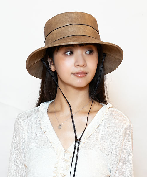 モデル頭囲：56cm 着用サイズ：ONESIZE