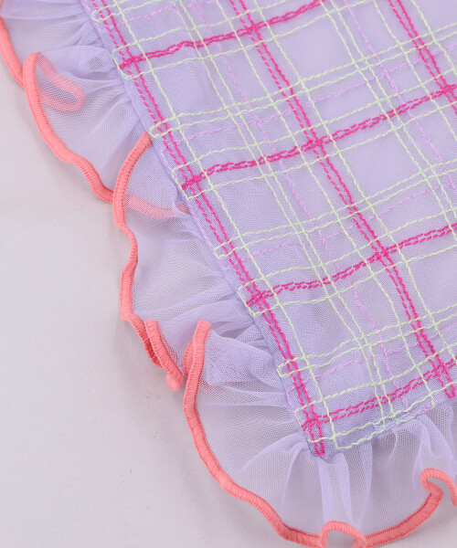 TULLE CHECK BABUSHKA PURPLE ONESIZE