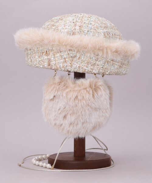 TWEED FUR SAILOR BEIGE ONESIZE