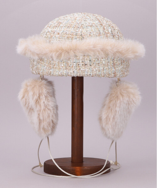 TWEED FUR SAILOR BEIGE ONESIZE