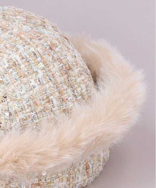 TWEED FUR SAILOR BEIGE ONESIZE