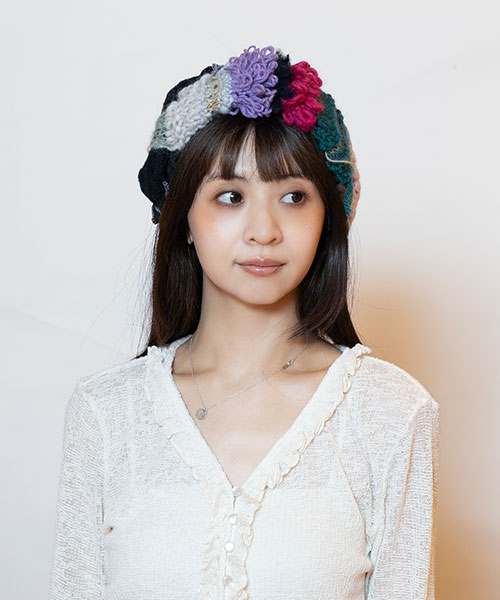 モデル頭囲：56cm 着用サイズ：ONESIZE