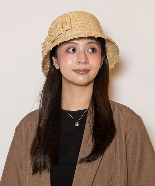モデル頭囲：56cm 着用サイズ：ONESIZE
