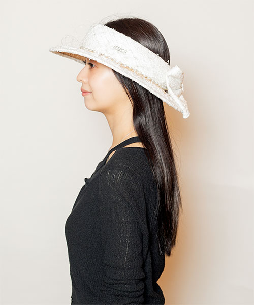 モデル頭囲：56cm 着用サイズ：ONESIZE