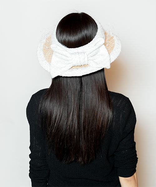 モデル頭囲：56cm 着用サイズ：ONESIZE