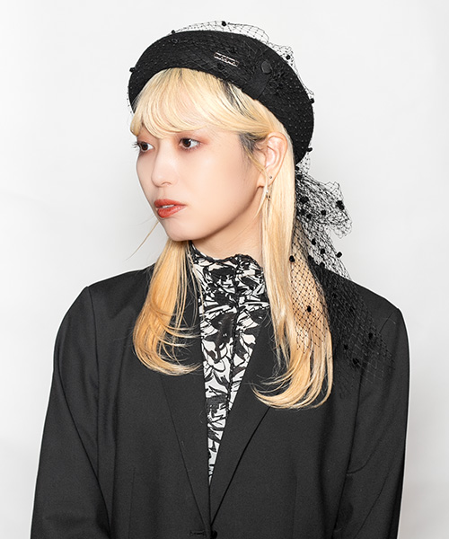 モデル頭囲：58cm 着用サイズ：ONESIZE