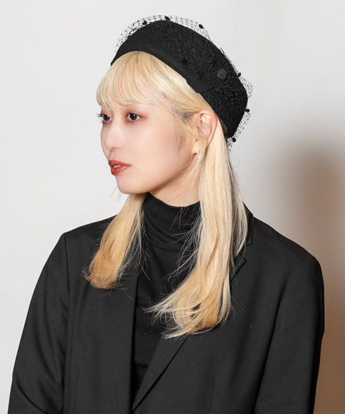 モデル頭囲：58cm 着用サイズ：ONESIZE