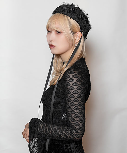 モデル頭囲：58cm 着用サイズ：ONESIZE