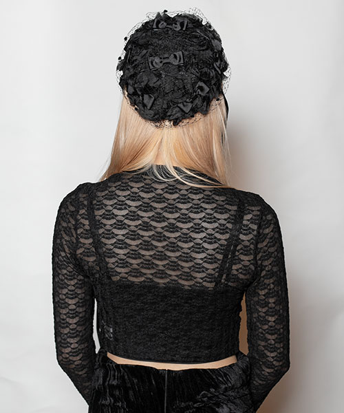 モデル頭囲：58cm 着用サイズ：ONESIZE
