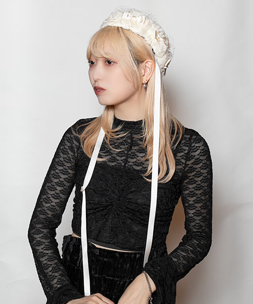 モデル頭囲：58cm 着用サイズ：ONESIZE