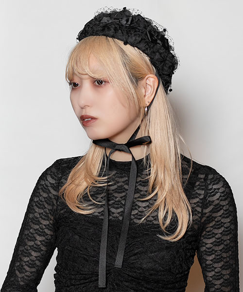 モデル頭囲：58cm 着用サイズ：ONESIZE