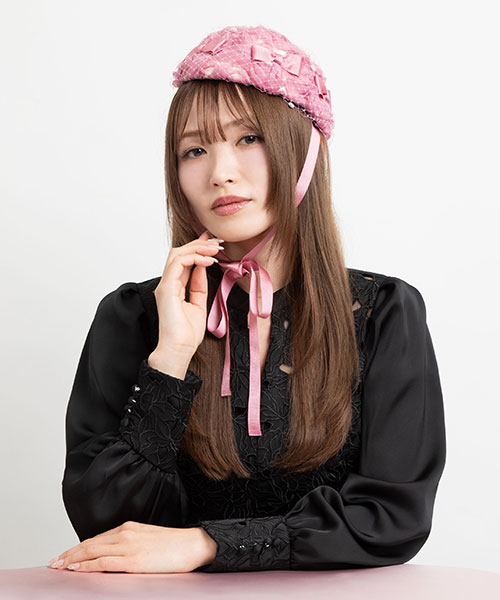 モデル頭囲：57cm 着用サイズ：ONESIZE