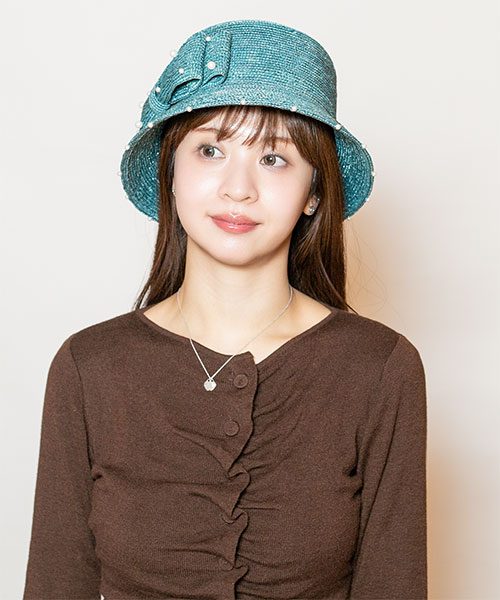 モデル頭囲：56cm 着用サイズ：ONESIZE