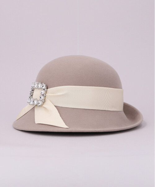 JEWEL BUCKLE HAT BEIGE ONESIZE