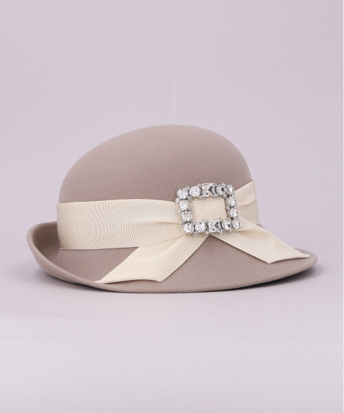 JEWEL BUCKLE HAT BEIGE ONESIZE