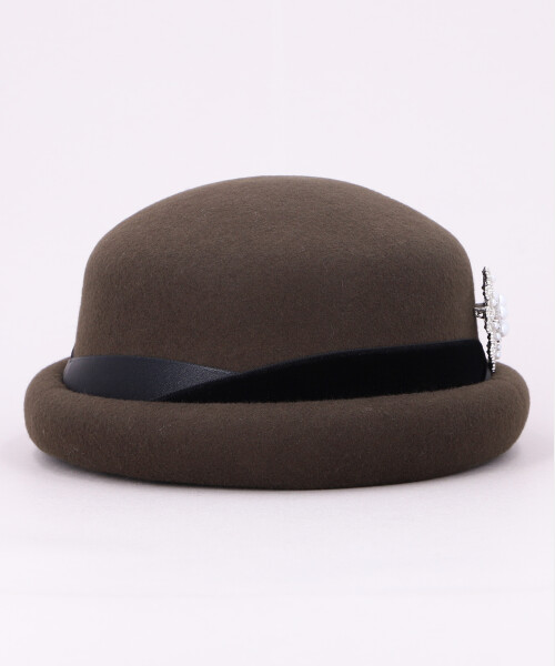 SNOW FLOWER TOQUE BROWN ONESIZE