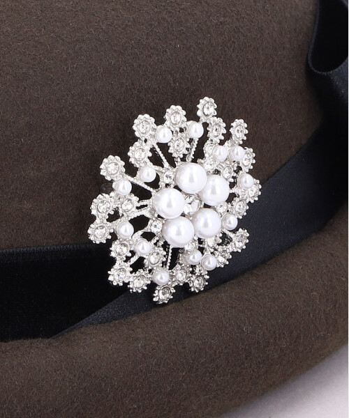 SNOW FLOWER TOQUE BROWN ONESIZE