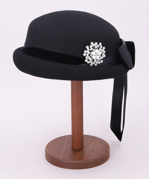 SNOW FLOWER TOQUE BROWN ONESIZE