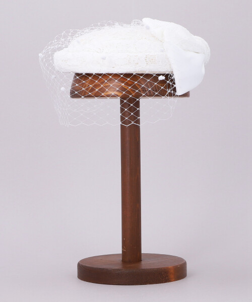 LACE VEIL TOQUE BLACK ONESIZE