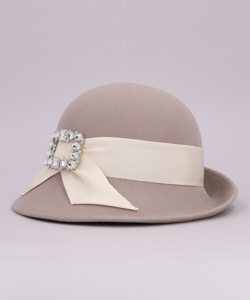 JEWEL BUCKLE HAT 2 WHITE ONESIZE