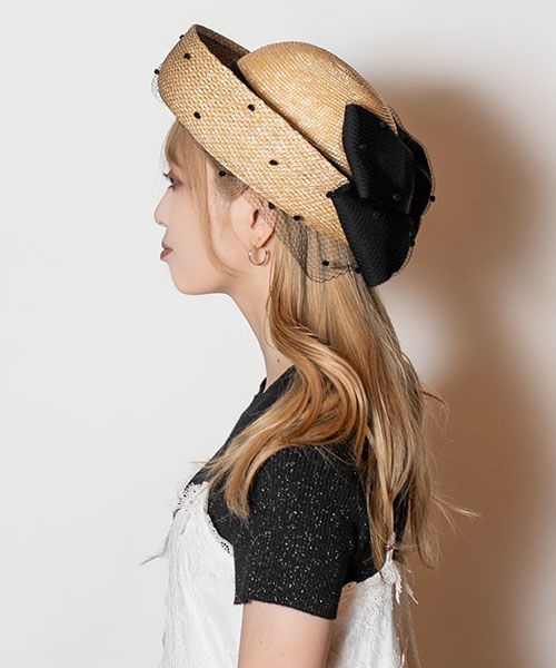 モデル頭囲：58cm 着用サイズ：ONESIZE