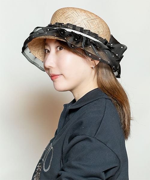 モデル頭囲：56cm 着用サイズ：ONESIZE