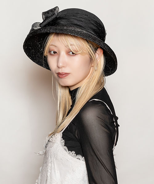 モデル頭囲：58cm 着用サイズ：ONESIZE