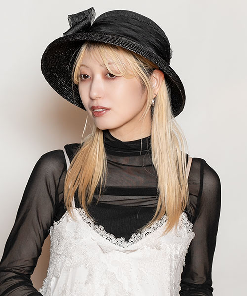 モデル頭囲：58cm 着用サイズ：ONESIZE