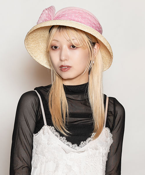 モデル頭囲：58cm 着用サイズ：ONESIZE