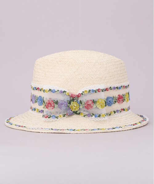 FLOWER RIBBON BEIGE ONESIZE