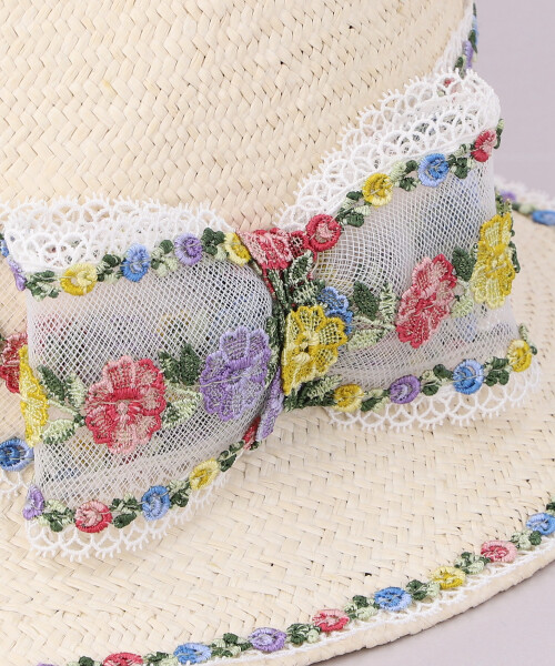 FLOWER RIBBON BEIGE ONESIZE