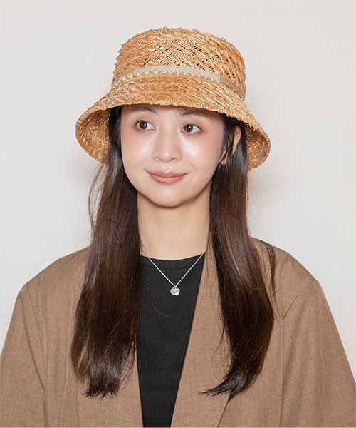 モデル頭囲：56cm 着用サイズ：ONESIZE