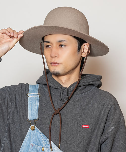 モデル頭囲：58cm 着用サイズ：ONESIZE