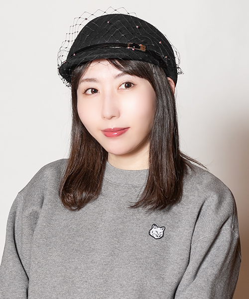 モデル頭囲：56cm 着用サイズ：ONESIZE